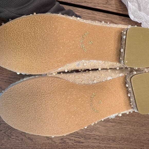 Nice Claup Glitter Pearl Bow Ballerina Pumps – Size S (~US 5–5.5) - Picture 7 of 10